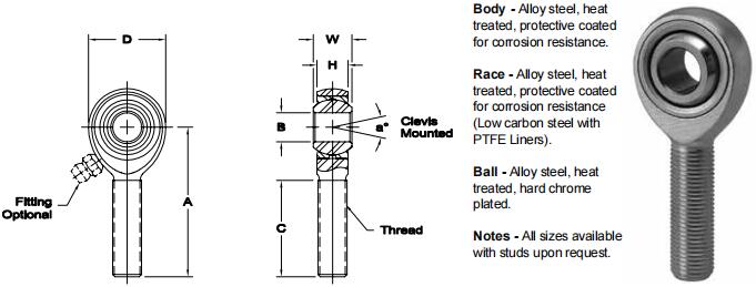 AURORAAM-16-1關節軸承圖紙
