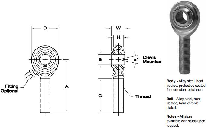 AURORACAB-8關節軸承圖紙