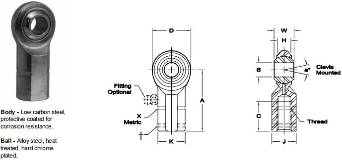 AURORACW-M16關節軸承圖紙