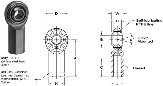 AURORACG-8ET關節軸承圖紙