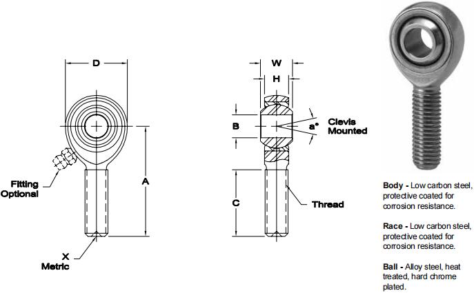 AURORAMBF-M16關節軸承圖紙