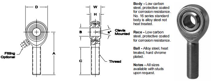 AURORAMB-6關節軸承圖紙