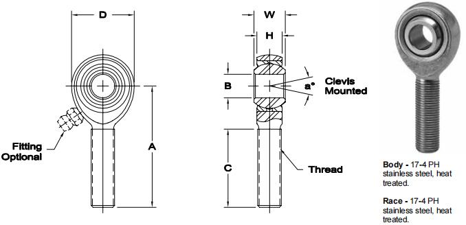 AURORASB-5E關節軸承圖紙