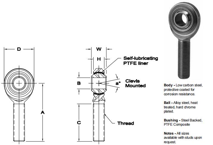 AURORAVCM-8關(guān)節(jié)軸承圖紙